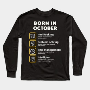 Born in October Long Sleeve T-Shirt